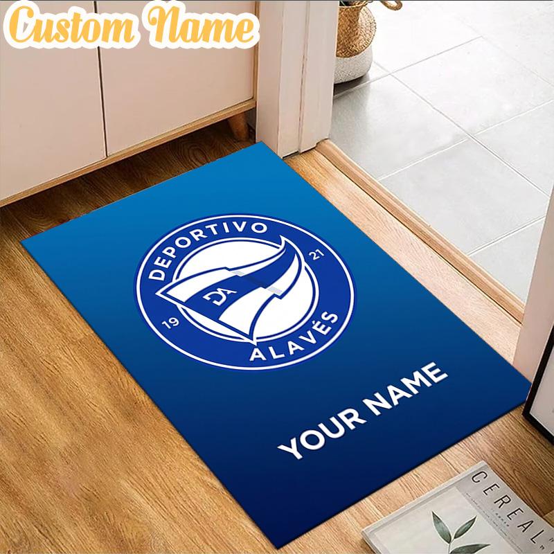 Custom Name Deportivo Alaves Emblem Rug, Office Rug, Chair Rug, Carpet for Living Rooms, Doormat Game Rug Home Decor Christmas Gifts
