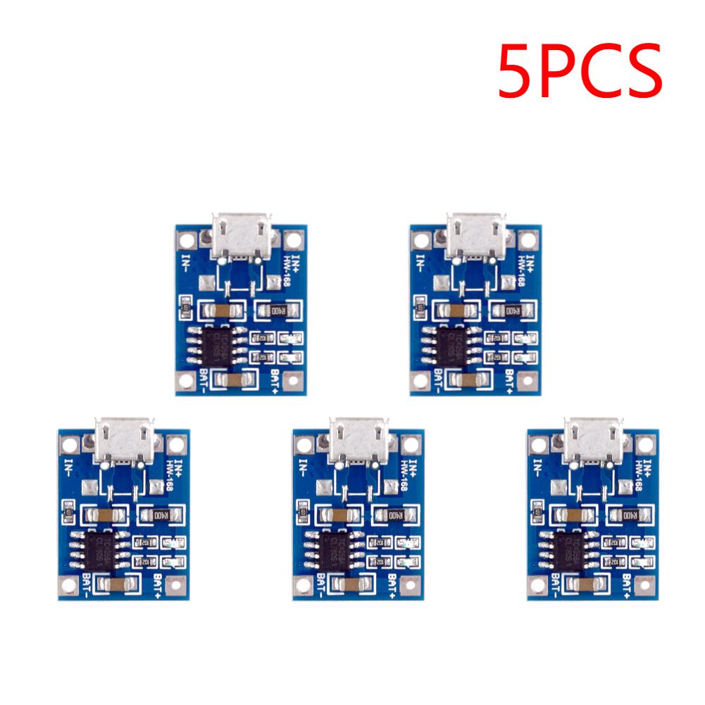 1-10pcs Type-c Micro / TYPE C 5V 1A 18650 TP405~ Lithium Battery Charger Module Charging Board With Protection Dual Functions 1A
