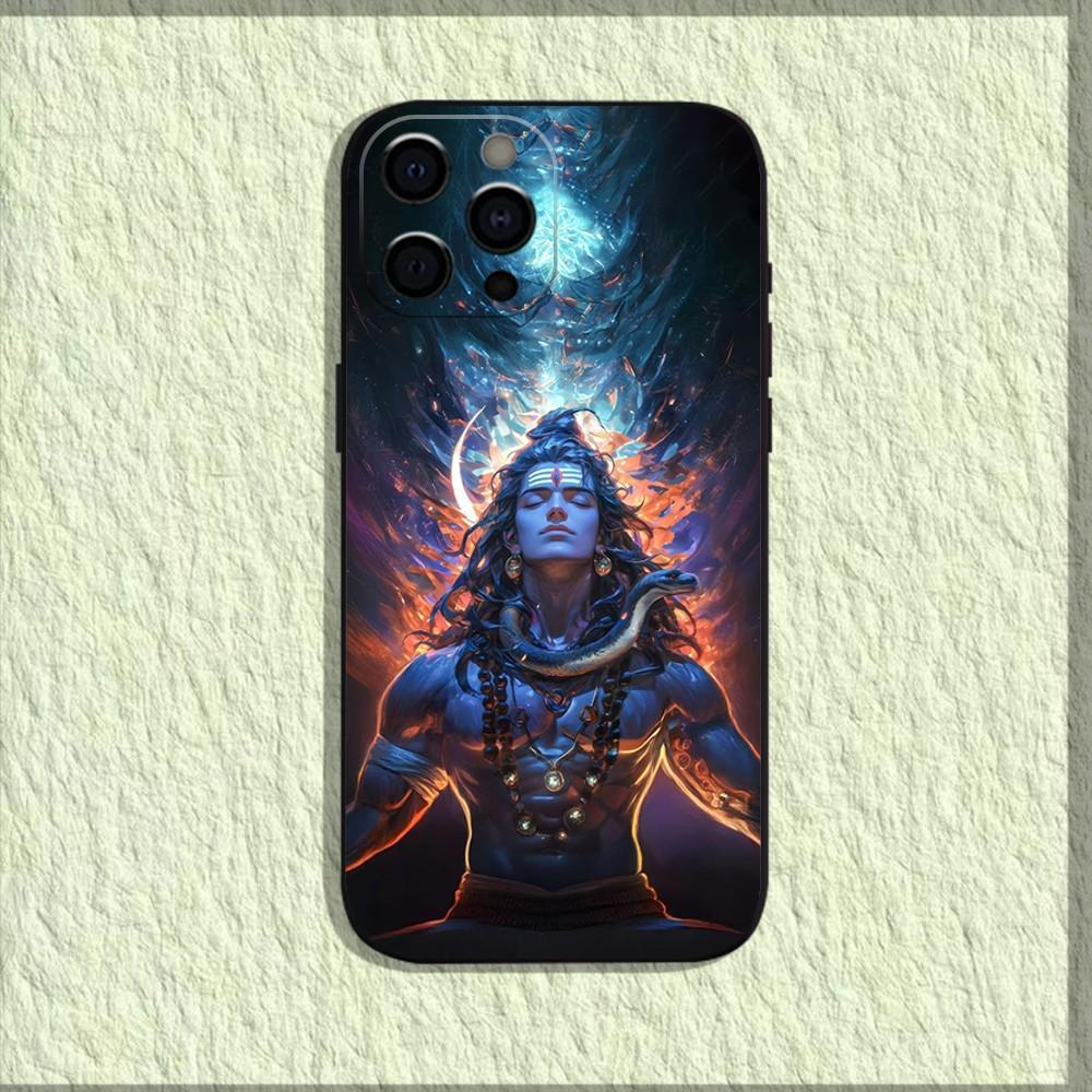 Чехол для телефона Lord Shiva Mahadev Of India для iPhone 16,15,14,13,12,11,Pro,X,XS,Max,XR,Plus,Mini Мягкий черный чехол