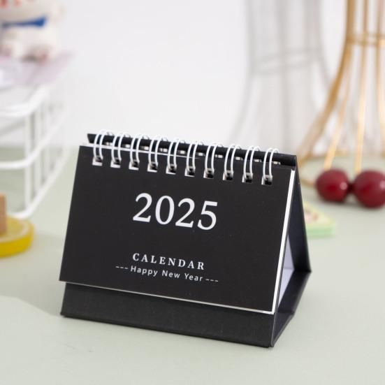 2025 Desk Calendar Flip-top Coil Calendar Schedule Planner To Do List Notepad Time Management Organizer Home Office School Supplies