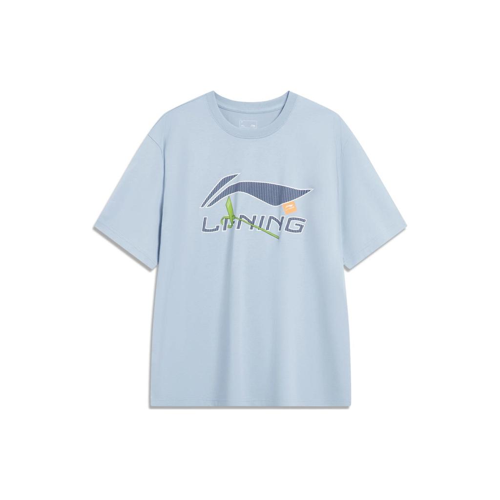 Мужская футболка из коллекции спортивной моды Li Ning, цвет 'Туманно-синий', артикул AHST757-4
