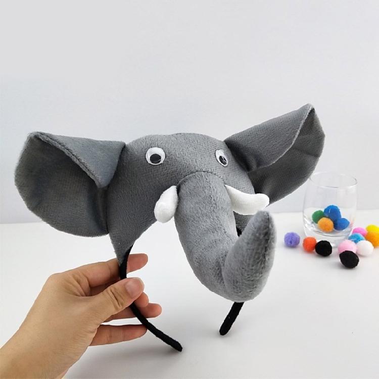 Halloween Elephant Dress up Costume, Hairband, Tail for Kid Birthday Parties