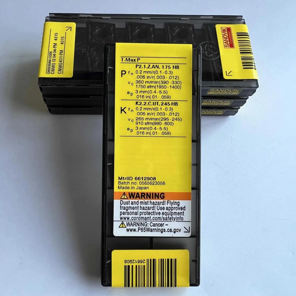 Original Sandvik / CNMG120404-PM 4315 / CNC Lathe Carbide Blade 10 PCS