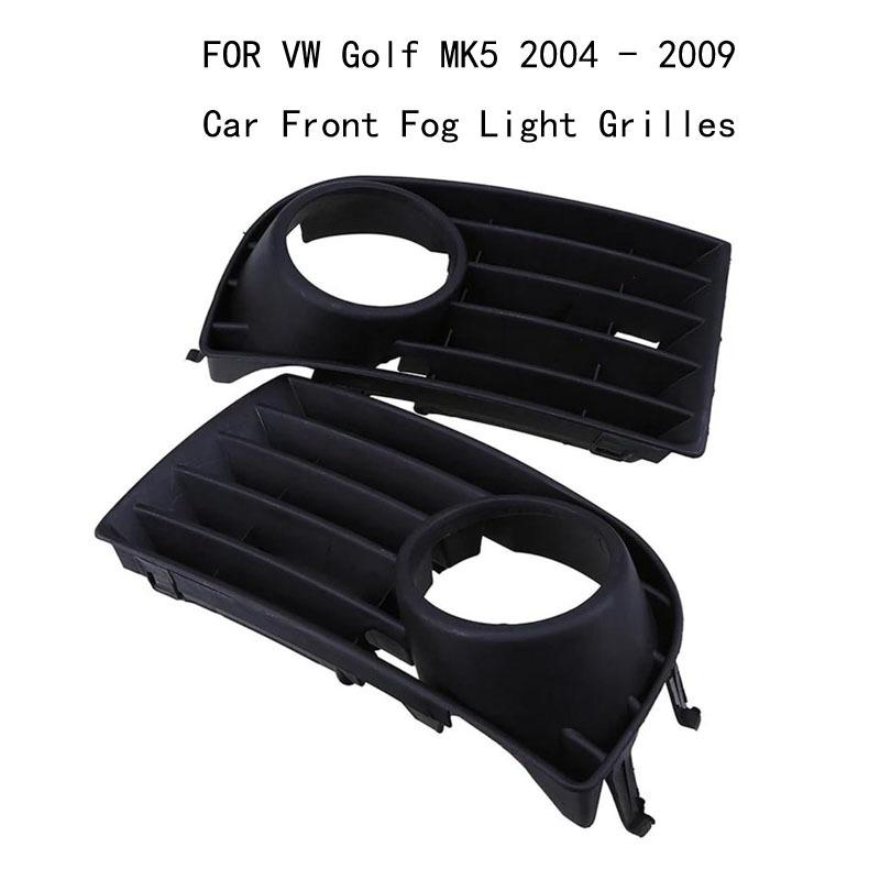 Golf MK5 2004 - 2009 Car Front Fog Light Cover Fog Lamp Hood Lower Bumper Grilles Decor Parts Light Grille