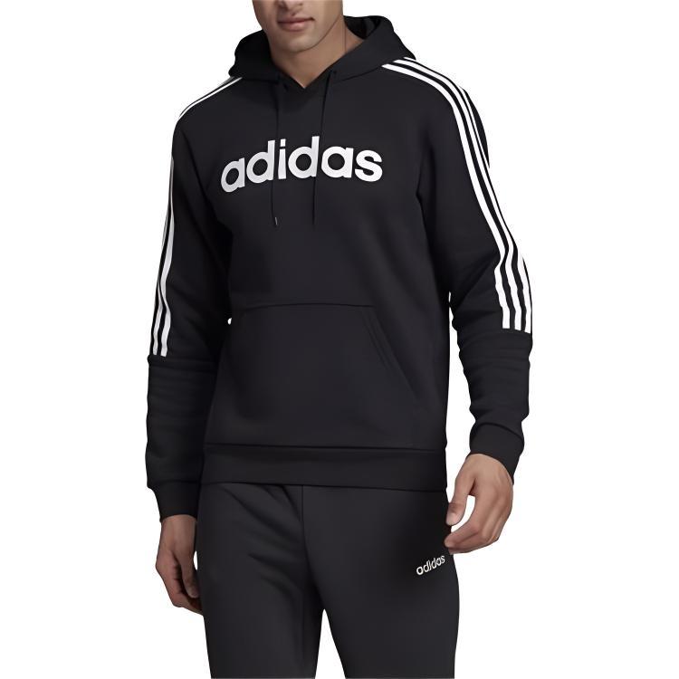 adidas Мужской пуловер с капюшоном из трикотажа с начесом Черный EI8984