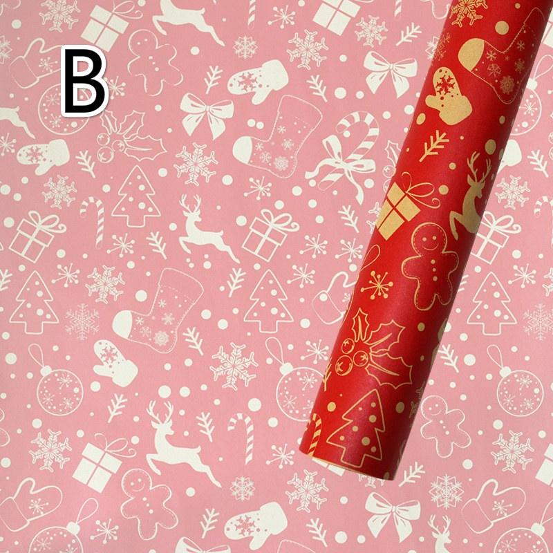 73 * 51 см, новая оберточная бумага для рождественских подарков, европейский стиль, ретро, крафт, подарочная бумага, снежинка, рождественская елка