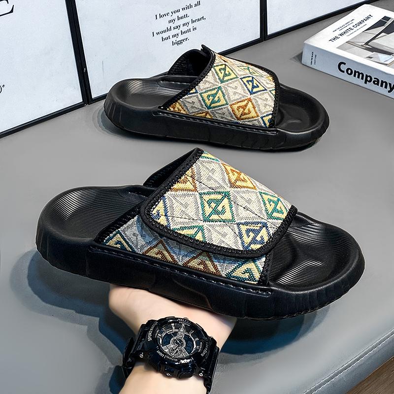 Мужские повседневные тапочки, летние, прохладные, EVA, мягкая подошва для отдыха на открытом воздухе, нескользящая, дышащая, пляжная обувь, модные, молодежные, универсальные, прогулочные сандалии