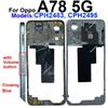 For OPPO A78 A79 A80 4G 5G Middle Housing Frame Cover Bezel with Side Button Camera Lens Frame Repalcement Repair Parts