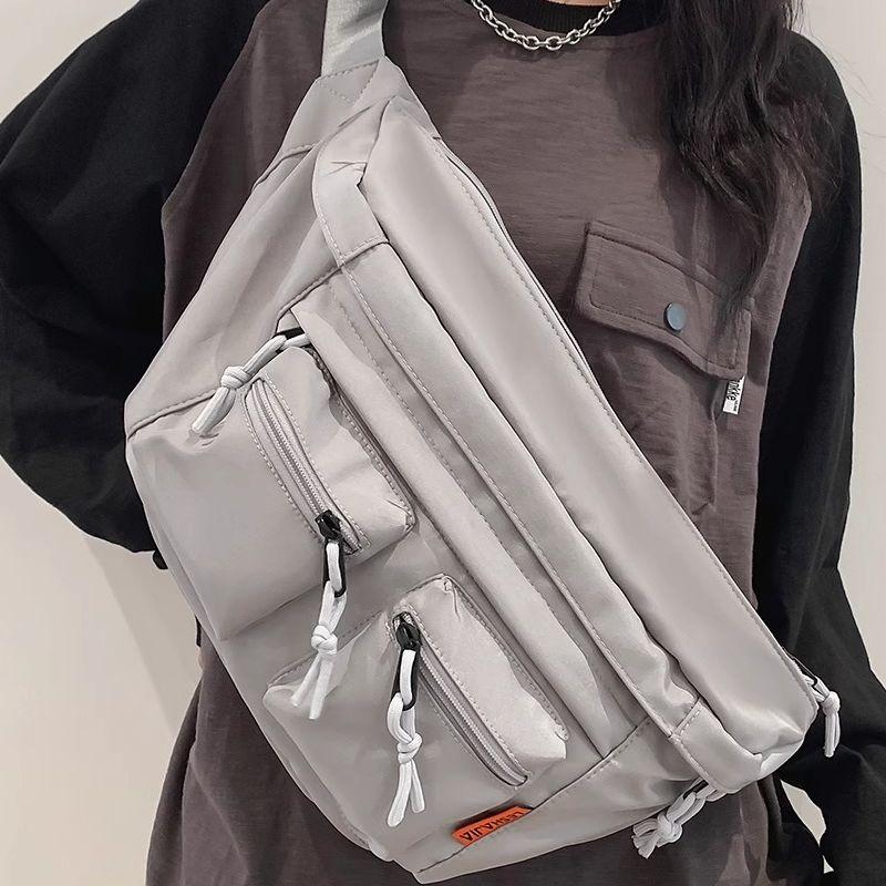 Customer Order 2025 New Autumn and Winter Functional Wind Couple Shoulder Backpack Men's Retro Fanny Pack Locomotive Cycling Bag Messenger Bag