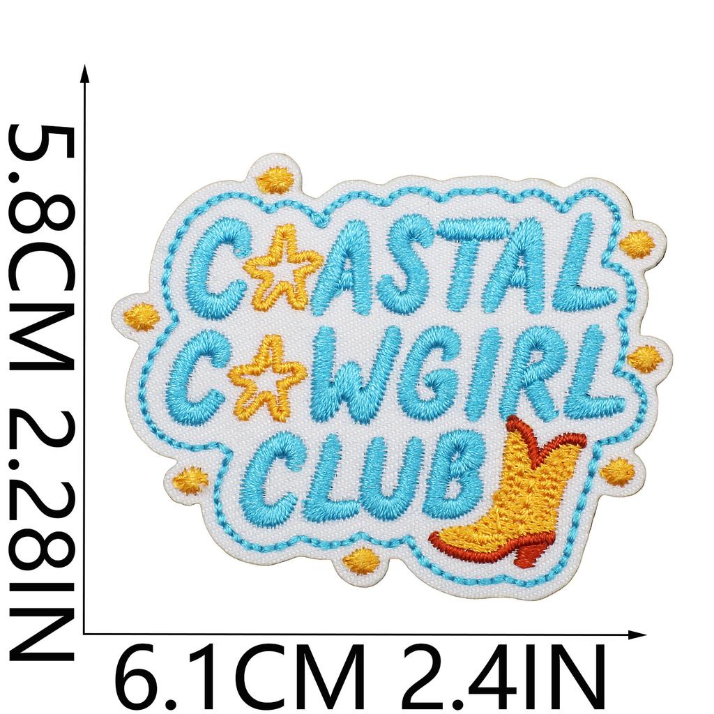 Horse Pentium Embroidery Cloth Sticker Western Denim Computer Embroidery Badge Fashion Girl Decoration Guitar Embroidery Badge Ironing