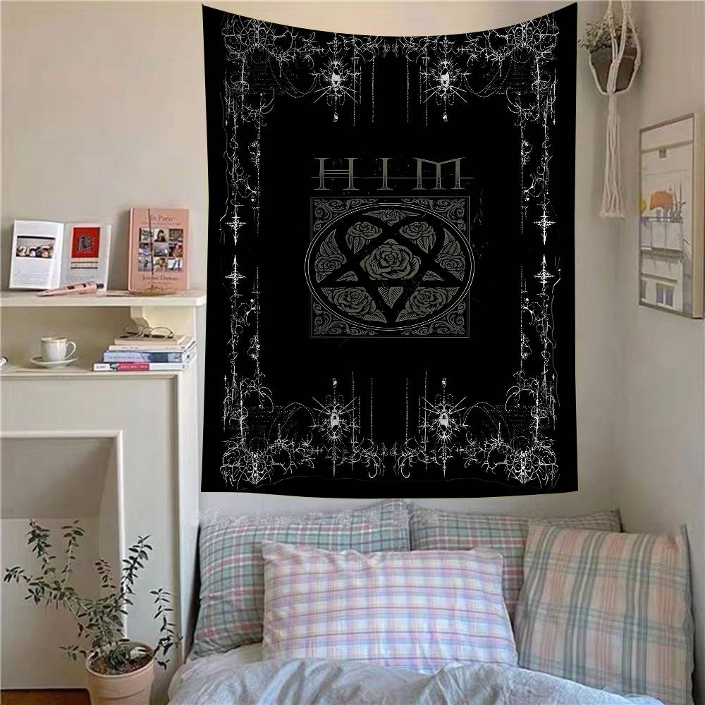 Rock HhIM Band Hanging Bohemian Tapestry Hanging Tarot Hippie Wall Rugs Dorm Japanese Tapestry