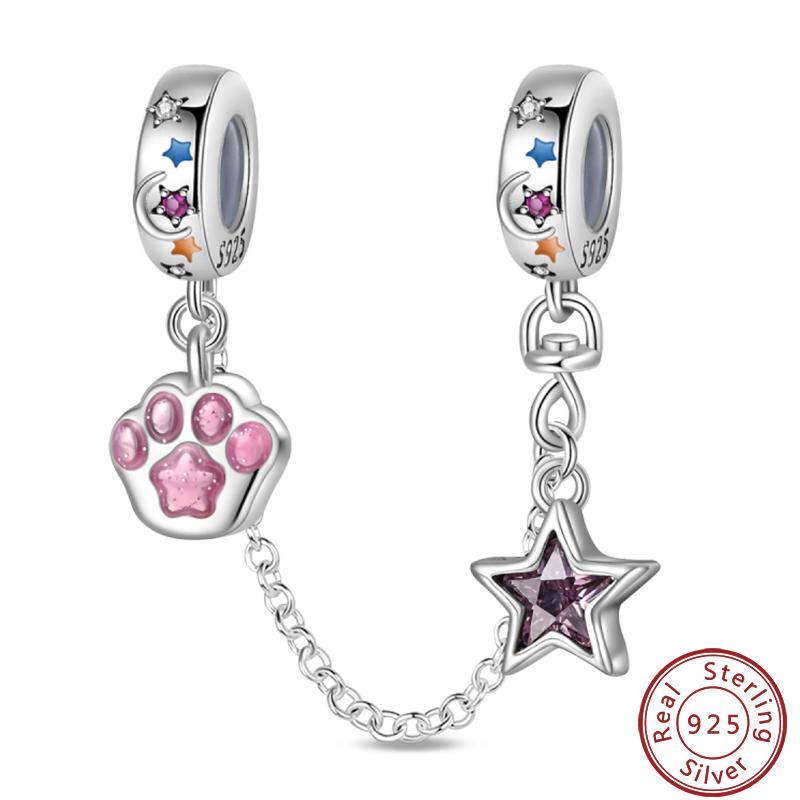 Милая серия «Кошка и собака» Медные шармы «Луна», «Бабочка», «Отпечаток лапы» 3 мм Сделай сам Изготовление изящных ювелирных изделий Подарки