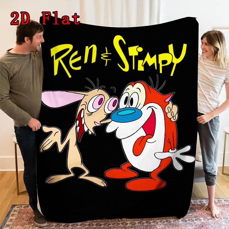 Comic-style print 2D Flat Pattern Flannel Blanket High quality All Seasons Warmth and Comfort Perfect for Christmas Gifts.