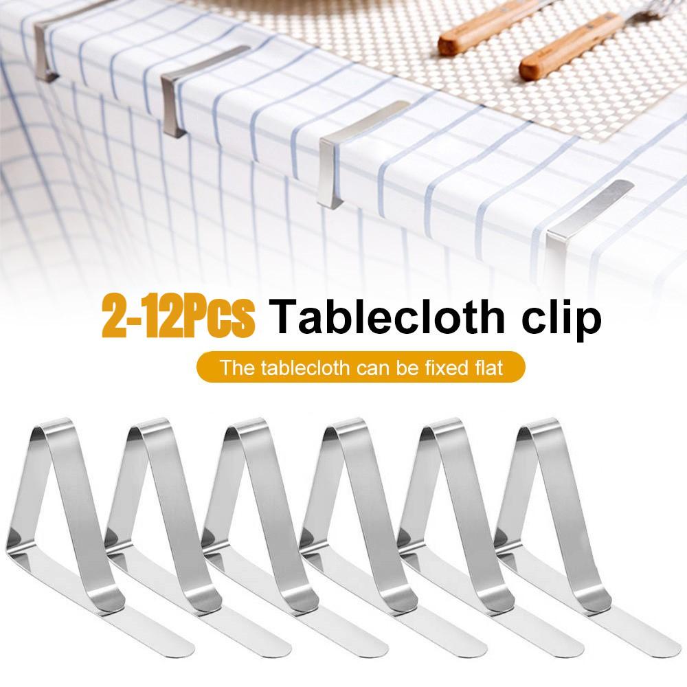 Зажимы для скатертей из нержавеющей стали Держатели для скатертей Зажимы для вечеринок на открытом воздухе Кухня Столовая Бар Текстиль Скатерти