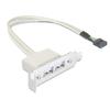 Chenyang Панель-разветвитель 1 на 2 порта USB для разъема материнской платы, 40 см, с PCI-кронштейном 80 мм, кабель 9-контактный 2.0,