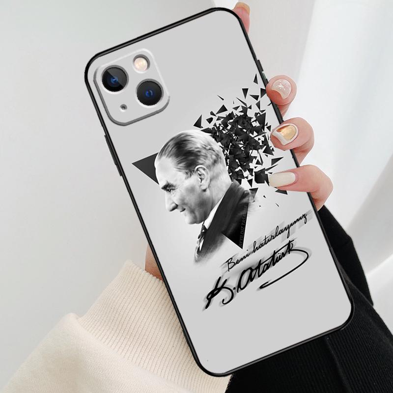 Турция Мустафа Кемаль Ататюрк Чехол для телефона для iPhone 17 Pro Max 16 15 14 11 12 13 Pro Max mini 15 16 Plus 16e 17 Air Cover