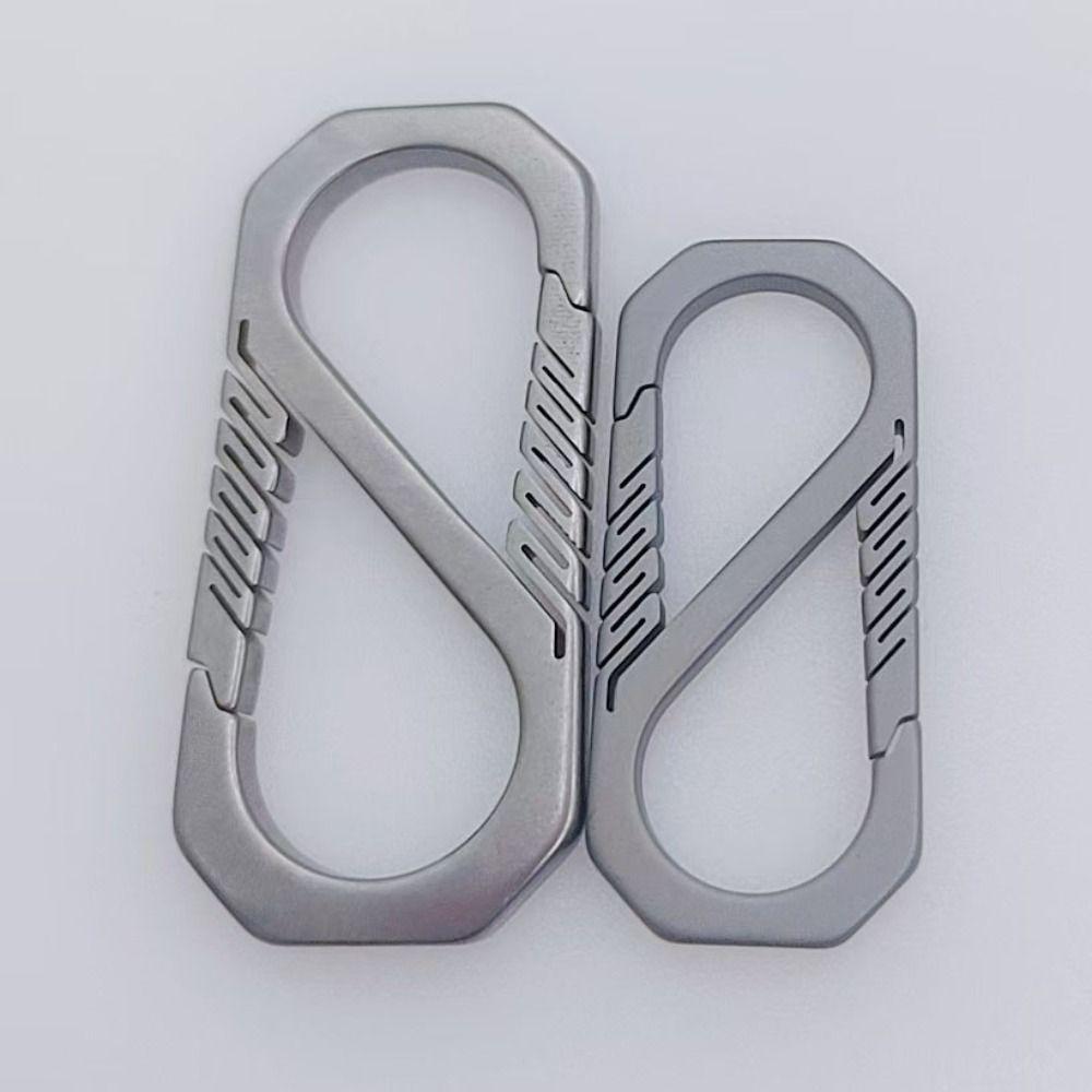 Real Titanium Alloy Keychain Portable Keychains Buckle Pendant Man Car Keychain Outdoor Tool