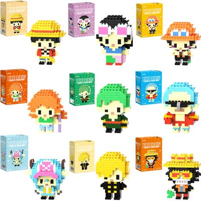 Мини-фигурки One Piece Луффи Зоро Аниме Фигурки Нами Усопп Игрушка Японские Образовательные Детские Игрушки Для Детей Подарки на День Рождения