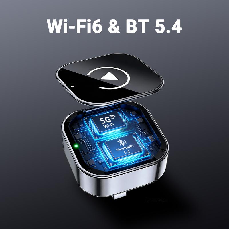 НОВЫЙ 2-в-1 Мини Беспроводной Адаптер CarPlay и Android Auto 5 ГГц WiFi, Разъем Type-C/USB Plug and Play Smart Box для Авто Аксессуаров Донгл