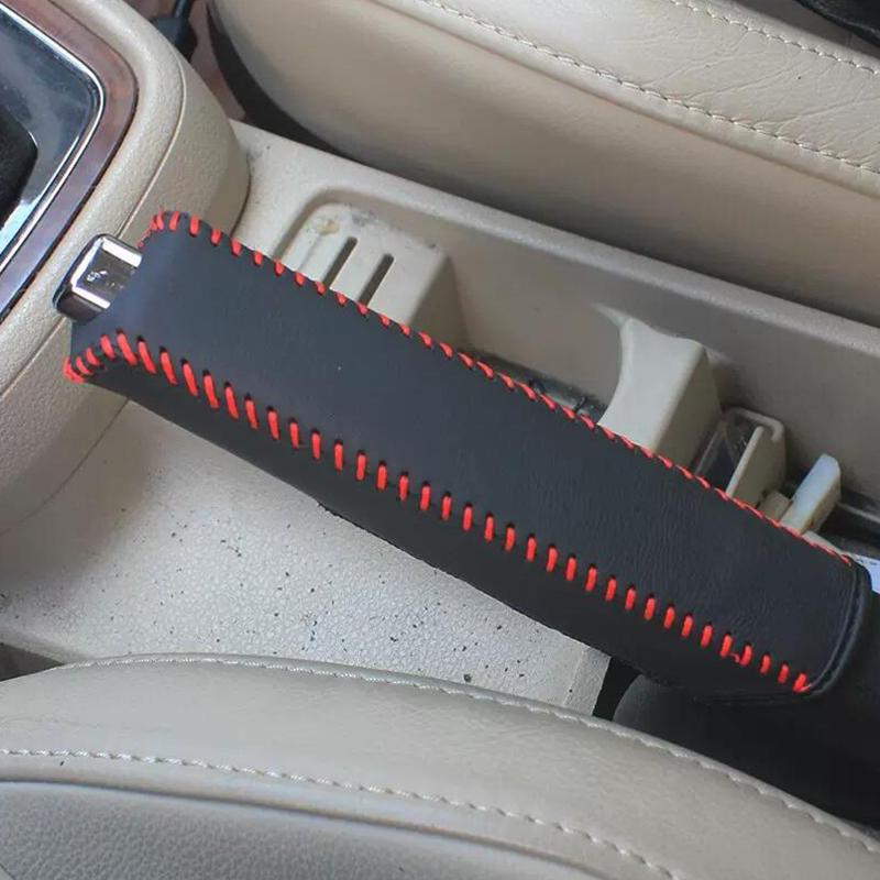 Leather Car Gears Handbrake Cover For Volkswagen Golf 6 Passat Tiguan Touran Polo Livada Sagitar Jetta Gli Gears Handbrake