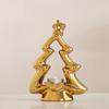 1PC Table Ornaments Nordic Art Candle Holders Home Decor Ceramic Romantic Christmas Tree