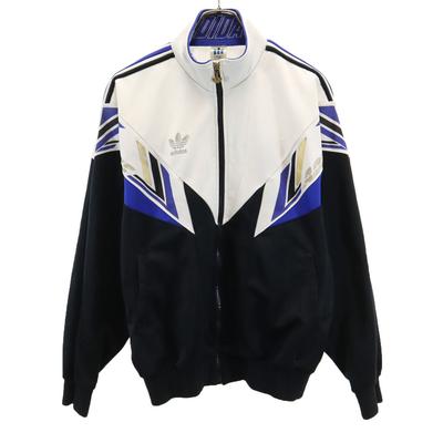 Adidas 80-е Винтаж сделано Descente Логотип Трилистник Олимпийка X0 черный Мужской Б/У