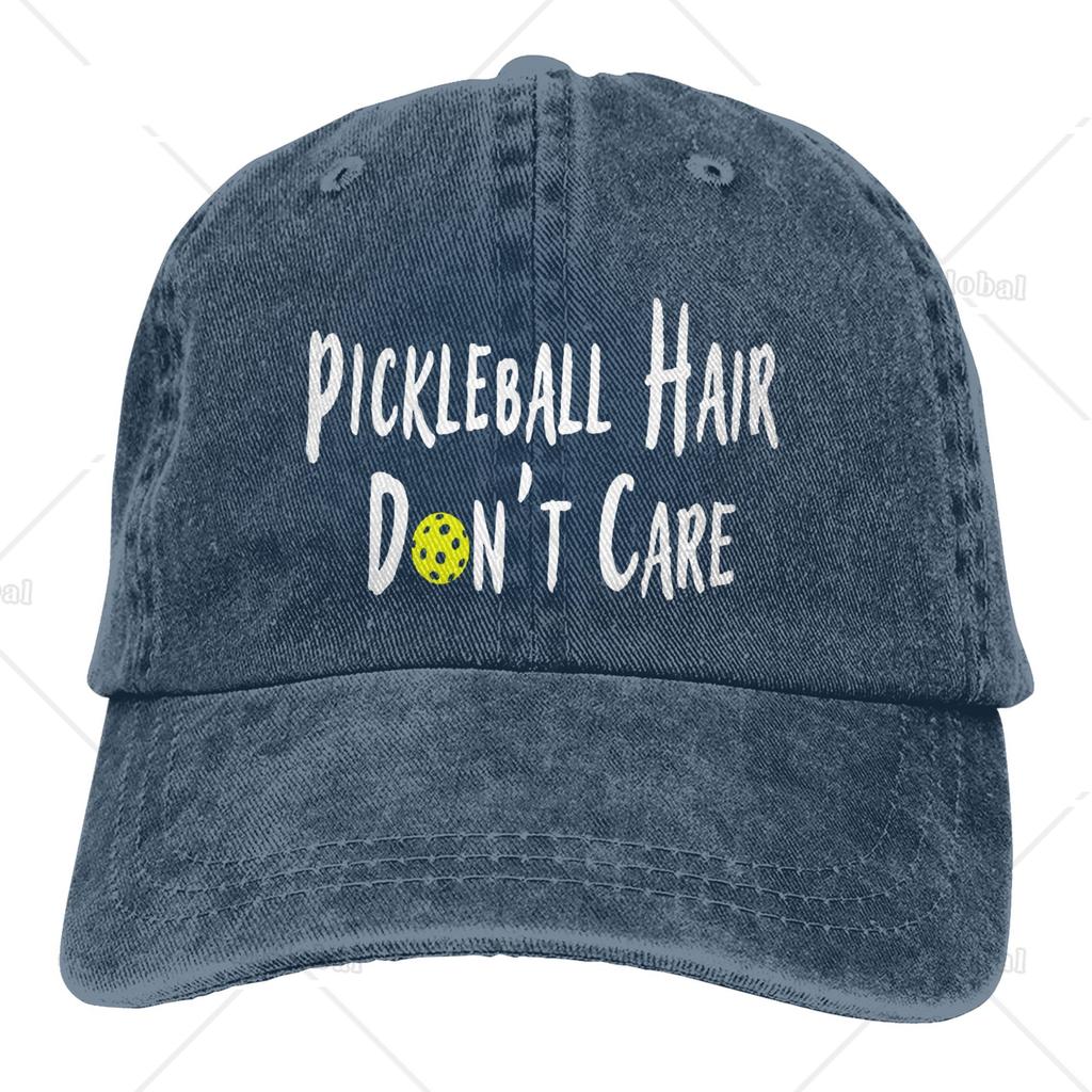 Бейсболка с принтом 'Pickleball Hair Dont Care' Подарки для мужчин и женщин Регулируемая кепка для пиклбола Унисекс Snapback