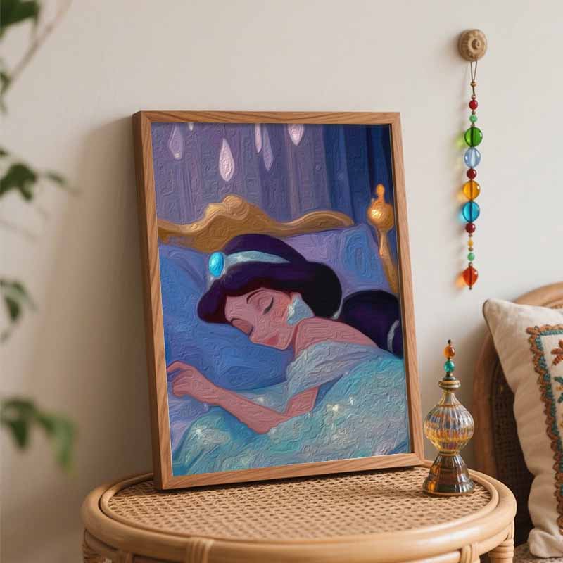 Disney Спящая красавица DIY Масляная живопись Набор для рисования Арт Декор для стены дома Ручная работа Подарок Красивый Жасмин Украшение для спальни перед сном