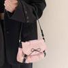 Popular Pink Bow Bag, Sweet Pleated Cloud Bag, Handbag and Shoulder Bag for Women In Spring and Summer