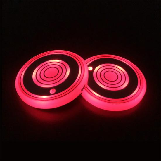 2 шт. светодиодная автомобильная подставка для чашки, водонепроницаемая подставка для чашки с датчиком света, USB перезаряжаемая светодиодная лампа для салона автомобиля, украшение для чашки, коврик для чашки