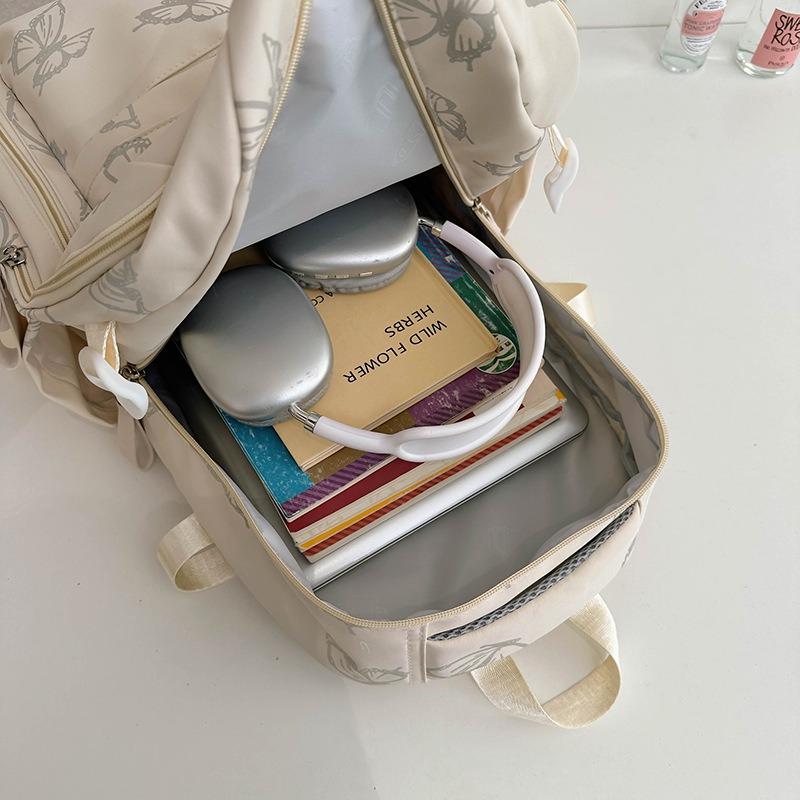 Новый школьный рюкзак — это высококачественный, свежий, милый и симпатичный рюкзак с бабочками, легкий рюкзак для весенних прогулок для учеников средней школы.