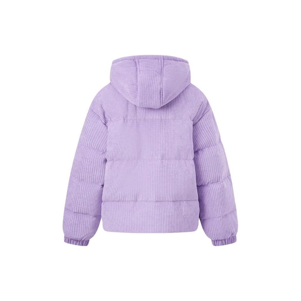 Li Ning X Disney Monsters University Cartoon Print Свободная куртка с капюшоном для женщин Верхняя одежда Rose-Purple AYMT108-3