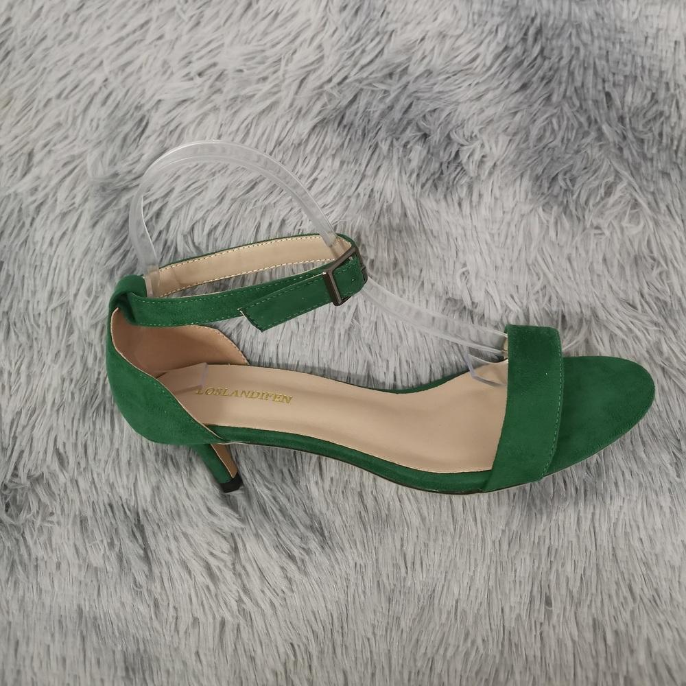 LOSLANDIFEN женские босоножки летние на низком каблуке с ремешком на щиколотке босоножки с открытым носком сексуальные высокие свадебные туфли для вечеринки обувь