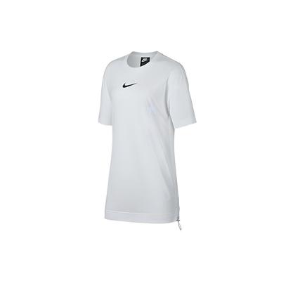 Спортивная одежда с логотипом Swoosh сбоку, шнурок сзади, спортивное повседневное удобное дышащее платье с коротким рукавом, женские платья белого цвета BQ7961-100