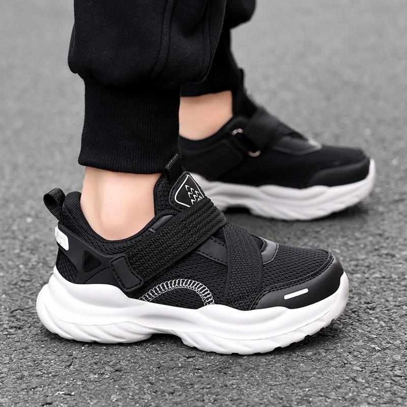 2026 New Boys 'sneaker Velcro Mesh Breathable Children's Soft Sole Light Students