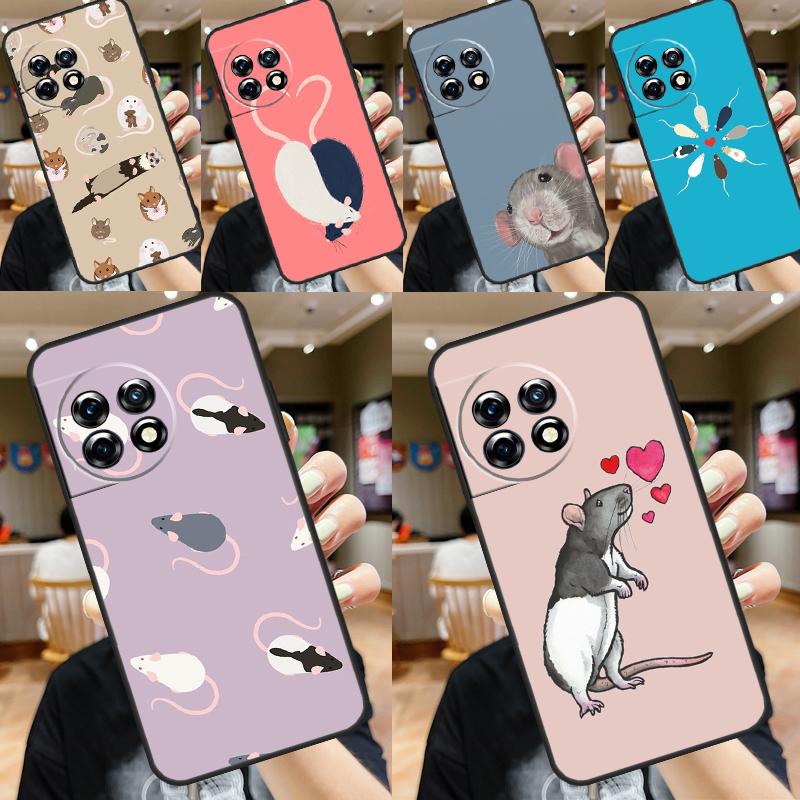 Mouse Rat Case For OnePlus Nord CE 4 3 2 Lite N10 N20 N30 OnePlus 12 11 9 10 Pro 10T 9R 10R 12R Cover