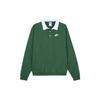 Club Fleece Colorblock Long Sleeve Polo Men Tops Spruce-Green DX0538-323