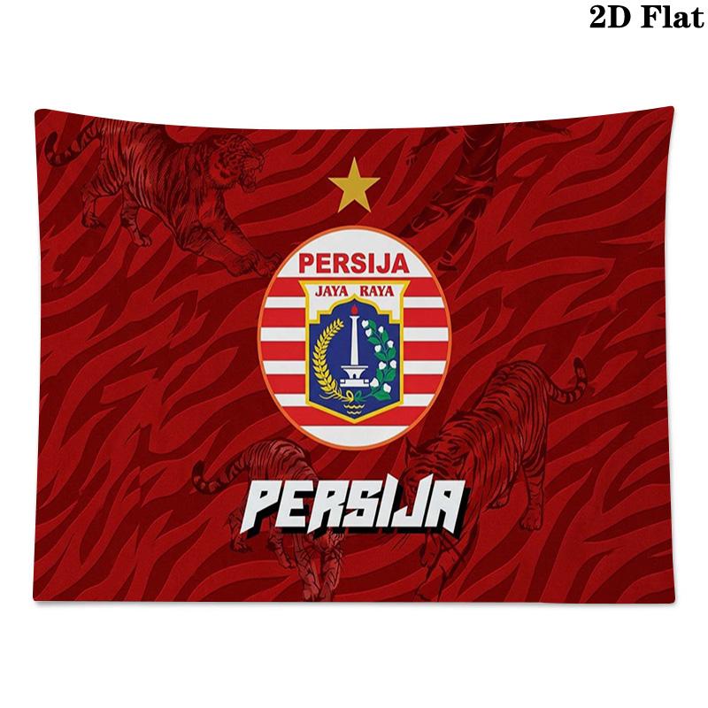 PERSIJA JAKARTA Wall Tapestry Aesthetic Wall Hanging Printed Fabric Blanket Decorative Tapestries for Bedroom Living Room Home Decor