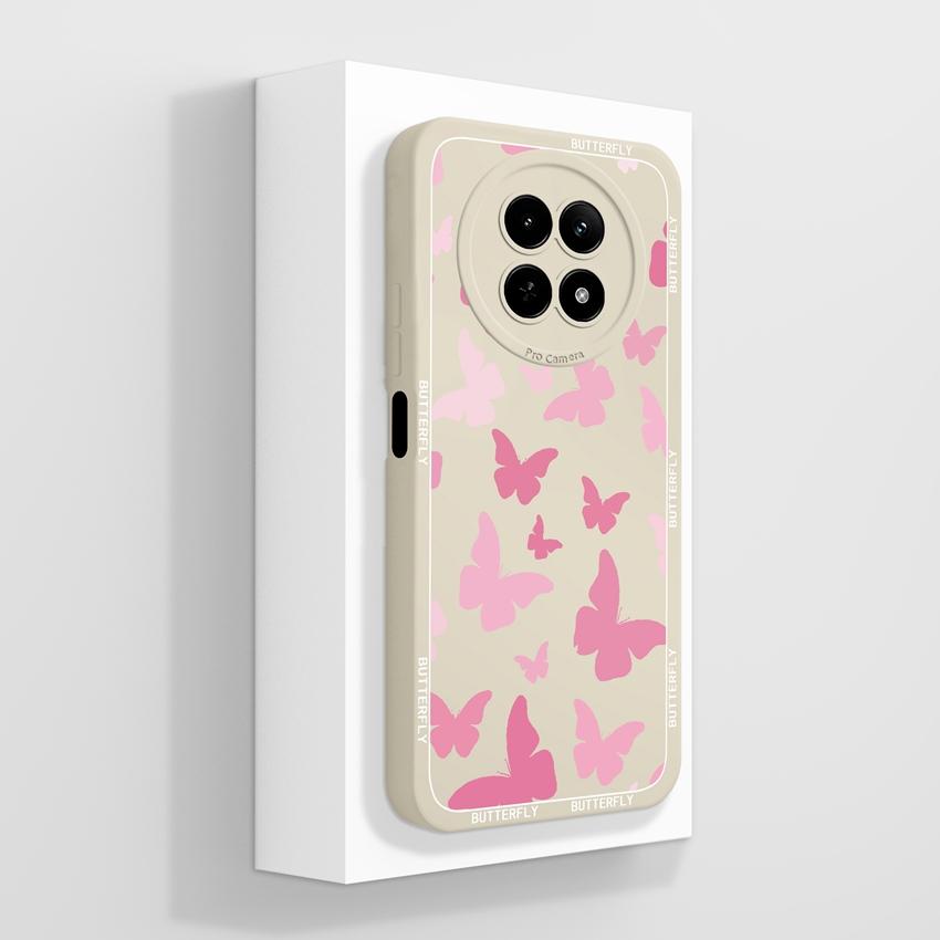 Чехол для Oppo Realme 12 13 14 P1 P2 Pro 14T 12X Сумки для телефона Милые узоры с медвежьими лапками Жидкий силикон Улучшенный пыленепроницаемый защитный чехол для корпуса Oppo