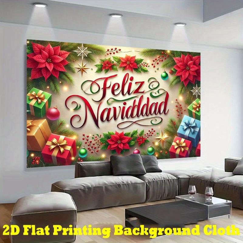 VIKAMA Christmas Tapestry Home Living Room Backdrop Wall Hanging Christmas Party CrossCultural Holiday Decor Room Accent