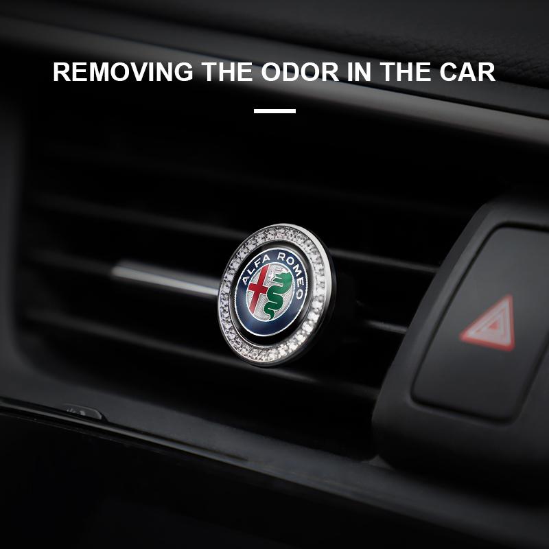 1Pcs Air Outlet Aromatherapy Clip Car Solid Perfume Freshener For Alfa Romeo 156 159 147 4C 8C 166 Giulia Giulietta Mito Stelvio