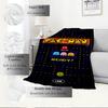 1pc Pac-Man,Arcade,RetroDigital Print Fleece Blanket - Contemporary Style, Suitable for All Seasons, Perfect for Home, Travel, or Camping -