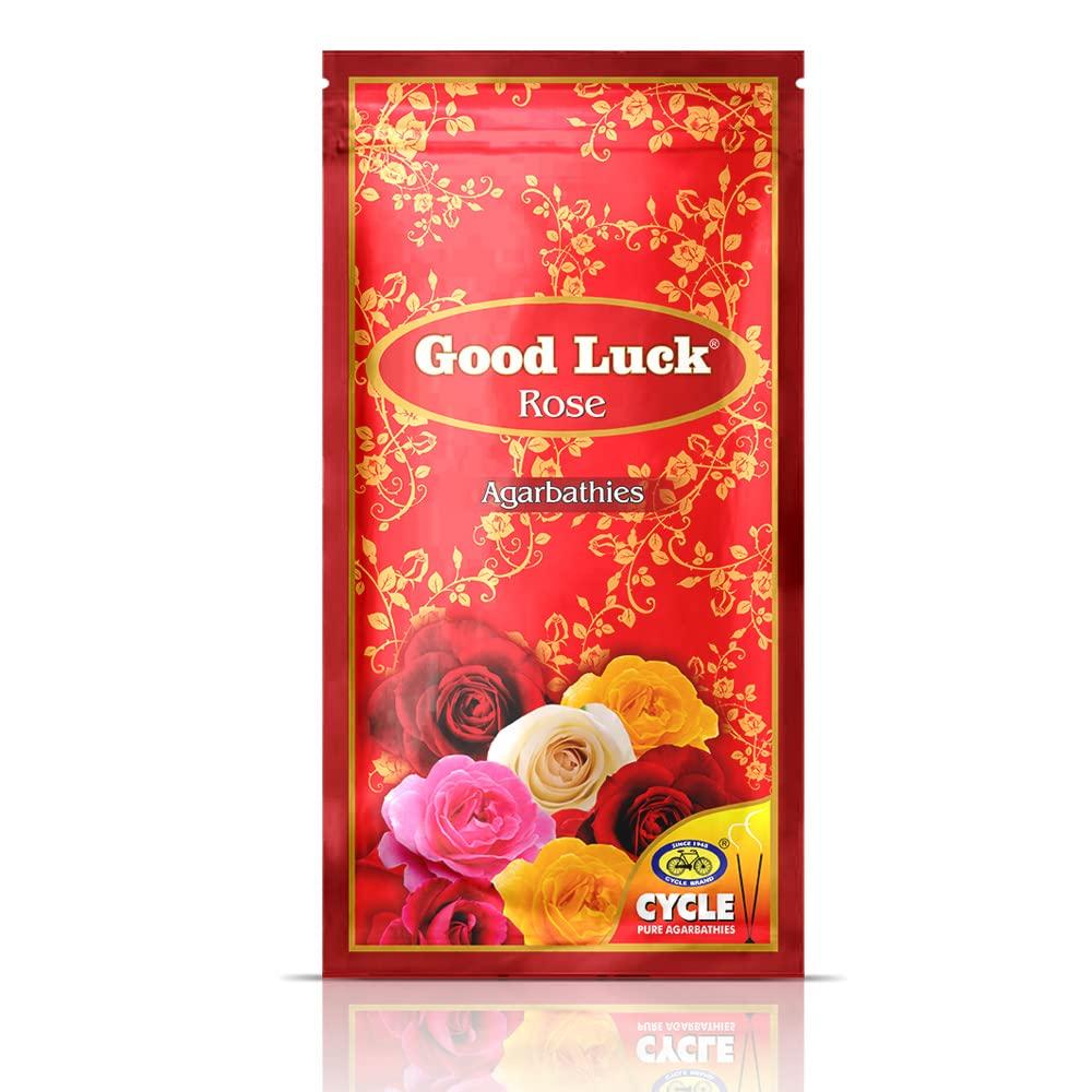 Cycle Pure Agarbatti GoodLuck Роза Благовония Палочки Упаковка из 3 (250 г в пакетике) Цветочная медитация йога аромат