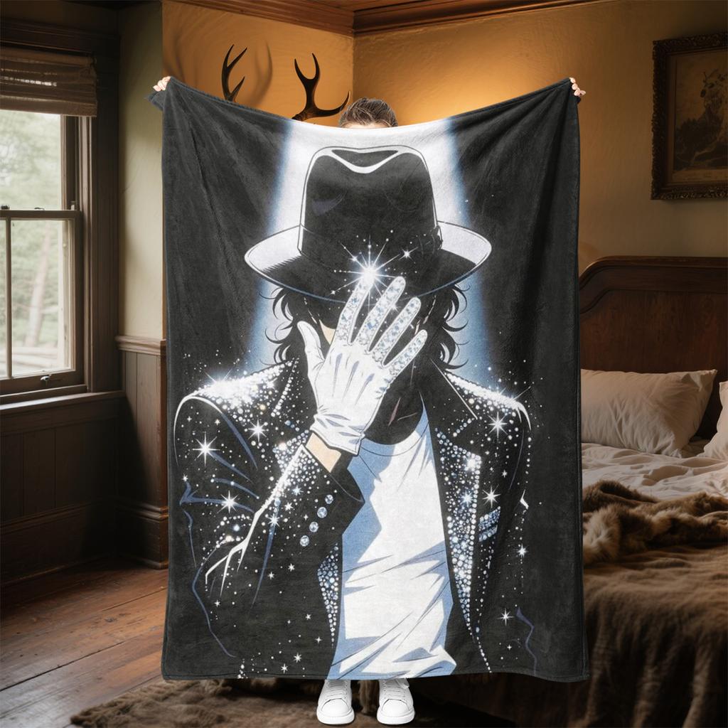 michael jackson Plush Blanket Soft Comfortable All Seasons Perfect Gift Couch Office Nap Outdoor Travel Blanket