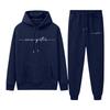 Mens Tracksuit Hooded Zip Sweatshirt Set Casual Sportswear 2 Piece Outfit