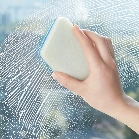 Floor Brush Pressable Strong Decontamination 90 Degree Rotation Effortless Cleaning Removable Window Sponge Cleaning Brush for Kitchen