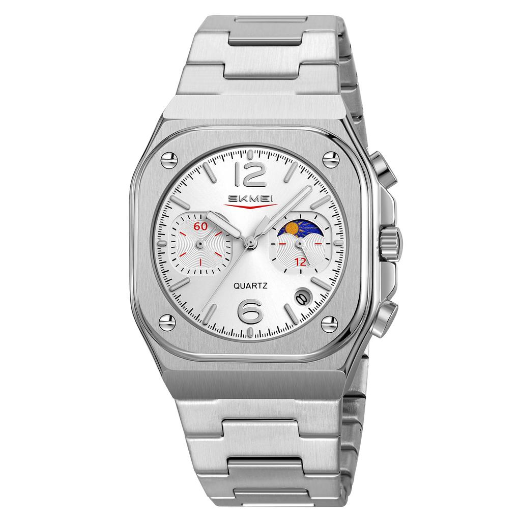 SKMEI 9368 Men Quartz Zinc alloy Watch Waterproof Men Electronic Luxury date timing Stainless steel Wristwatches Business elites