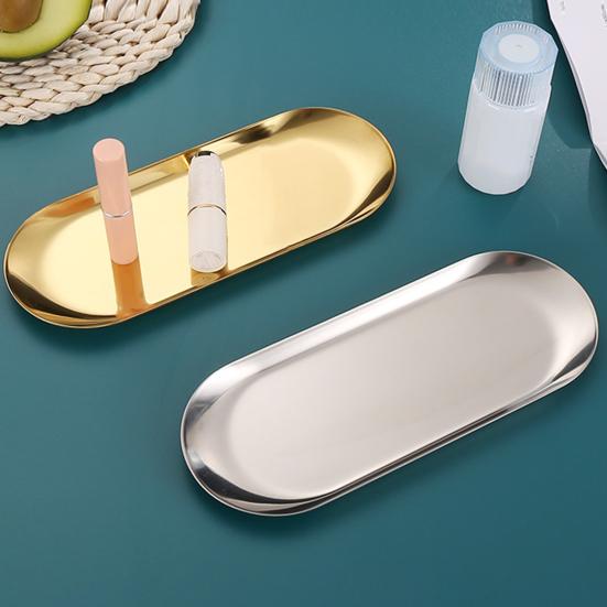 Поднос для десерта овальной формы в скандинавском стиле, разный размер, туалетный столик для ванной комнаты, дозаторы для мыла, кухня