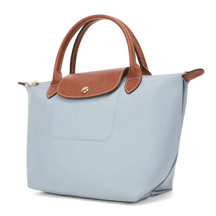 Longchamp Сумка-тоут Le Pliage на молнии из переработанного нейлонового холста Маленькая женская сумка-тоут Стальной-серый L1621089P80
