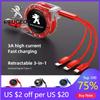 2026 Hot Car Sticker Car Internal Accessories 3 In 1 Micro Car logo Charger For Peugeot 407 508 5008 307 308 3008 206 207 208 10